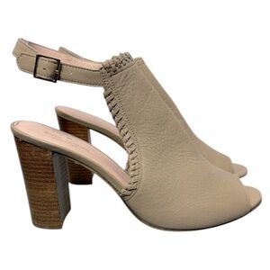 Kate Spade New York Orlene Peep Toe Block Heel Sandals Pale‎ Taupe 10